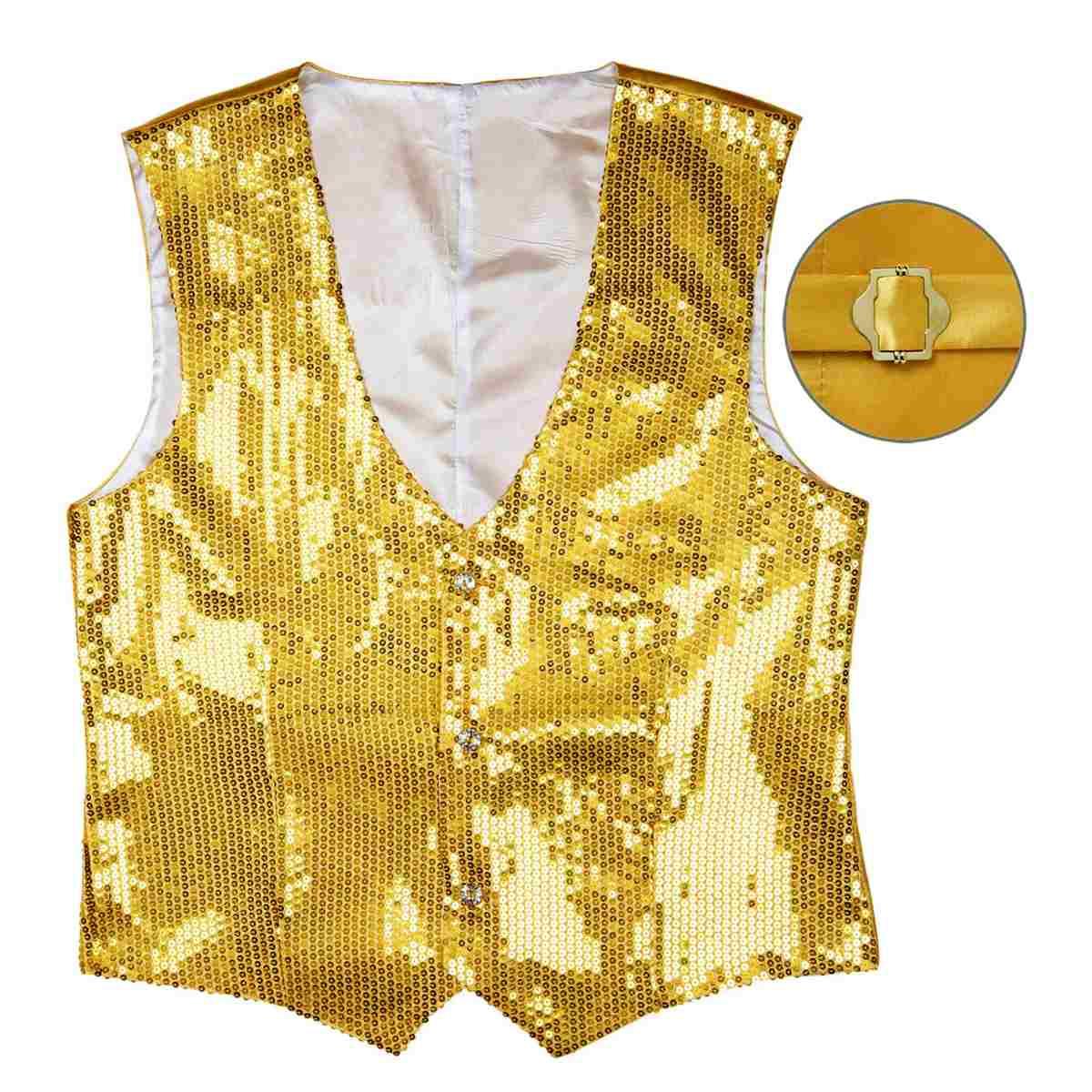 Costume gilet oro paillettes