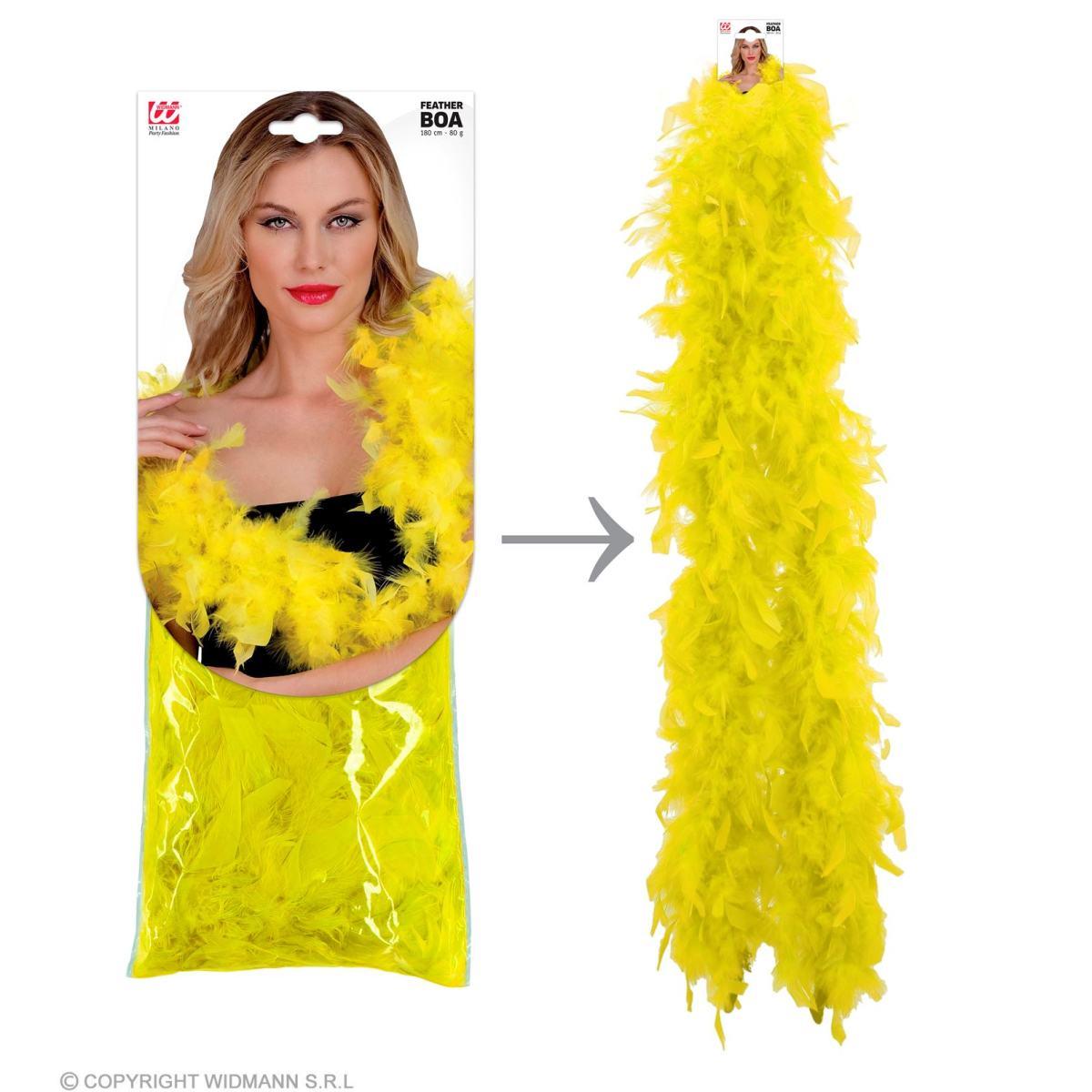 Boa di piume extra lusso giallo 80 gr