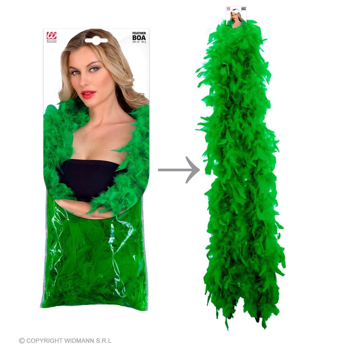 Boa di piume extra lusso verde 80 gr