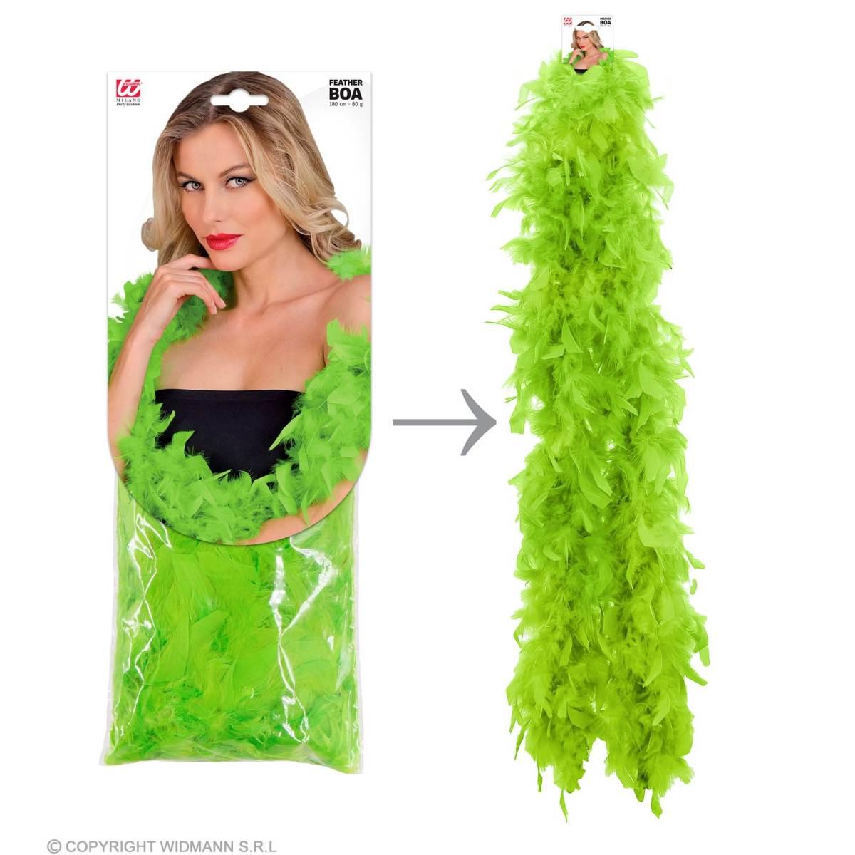 Boa di piume extra lusso verde lime 80 gr