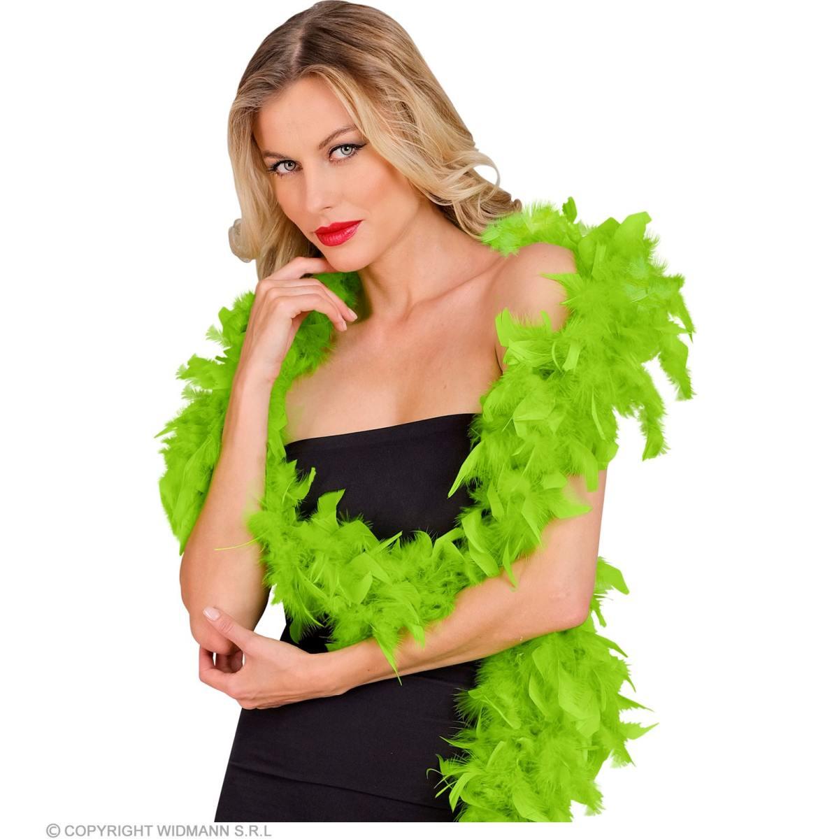 Boa di piume extra lusso verde lime 80 gr