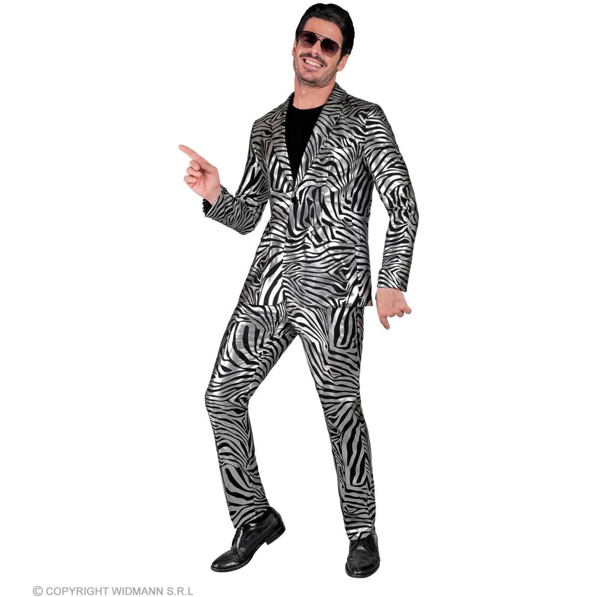 Costume completo party disco zebrato