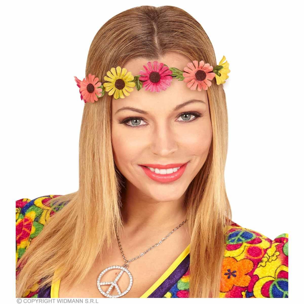 Fascia capelli hippie fiori colorati