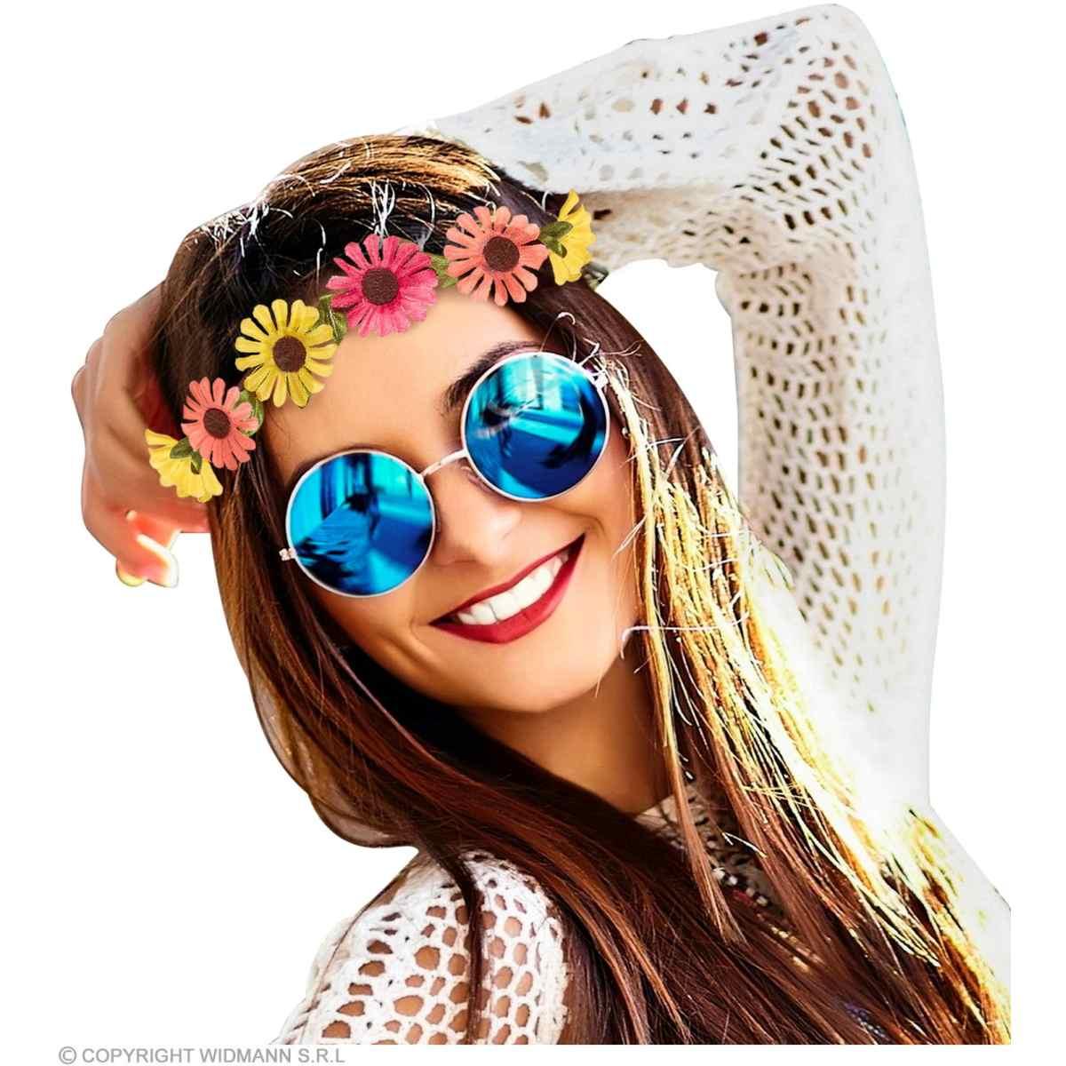 Fascia capelli hippie fiori colorati