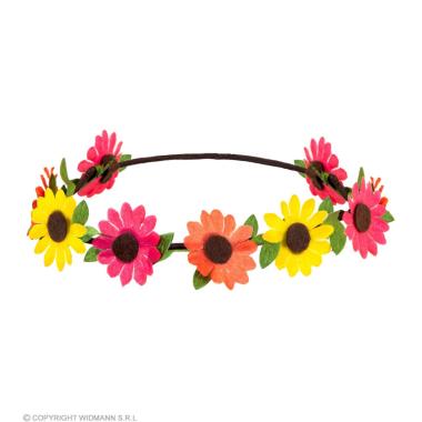 Fascia capelli hippie fiori colorati
