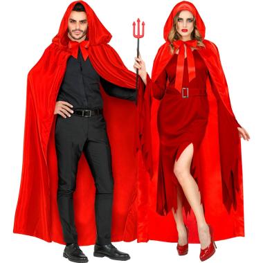 Mantello rosso cappuccio