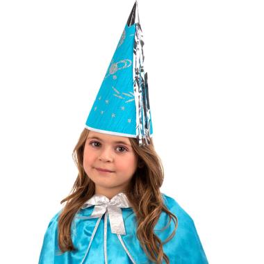 Cappello fatina azzurro monofloccato