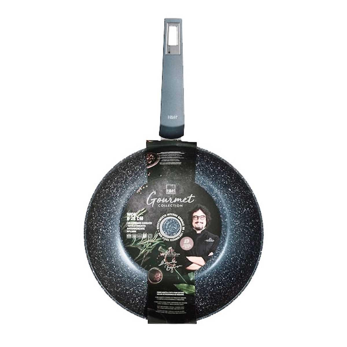 Padella H&H A.Borghese Wok Gourmet cm.Ø28 | H&H