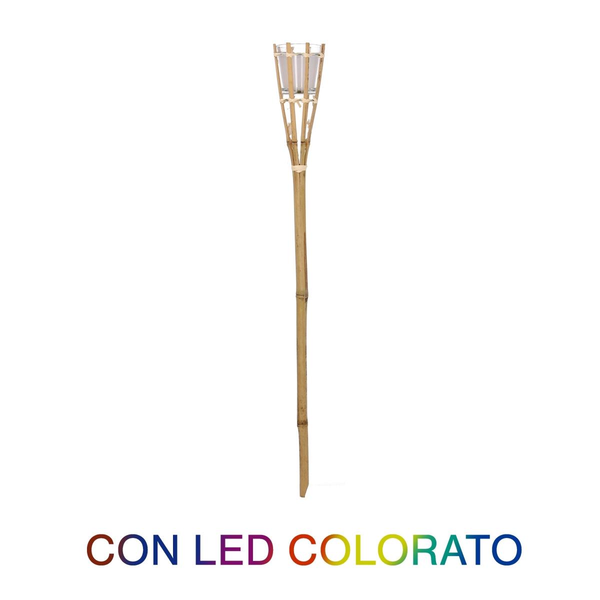 Fiaccola bambu led candela citronella