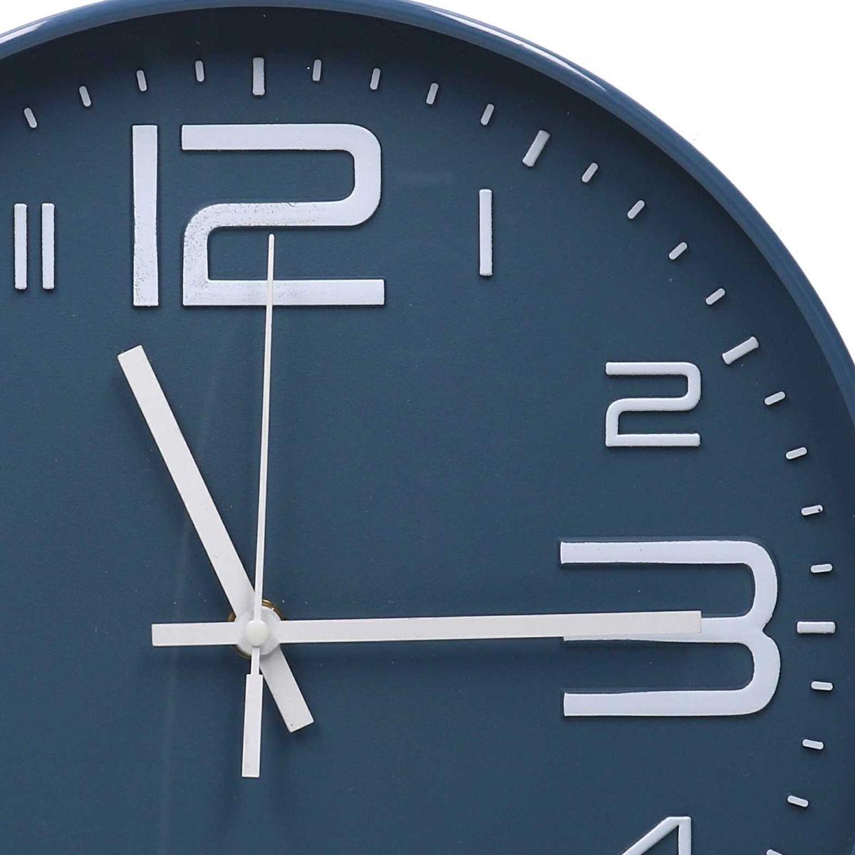 Orologio parete plastica blu tondo modello a