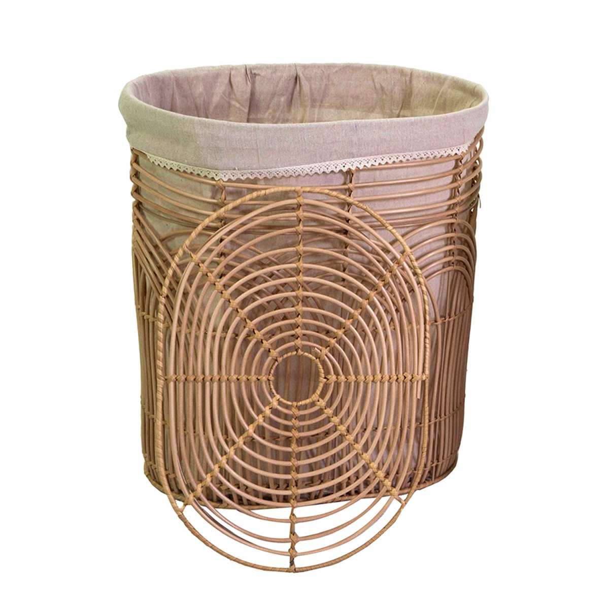 Cesto pvc archi fodera naturale ovale 43 x 30 cm
