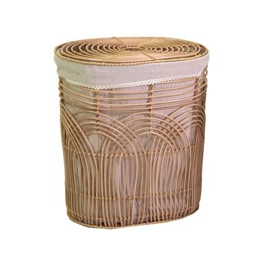 Cesto pvc archi fodera naturale ovale 43 x 30 cm