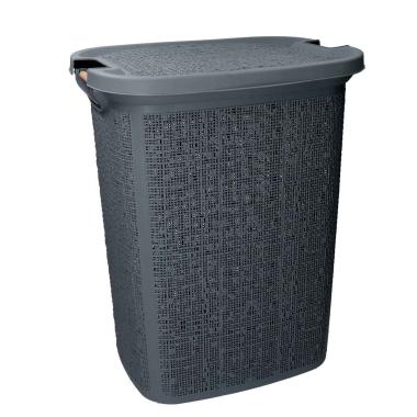 Cesto portabiancheria pvc tortora rettangolare 47 x 38 cm