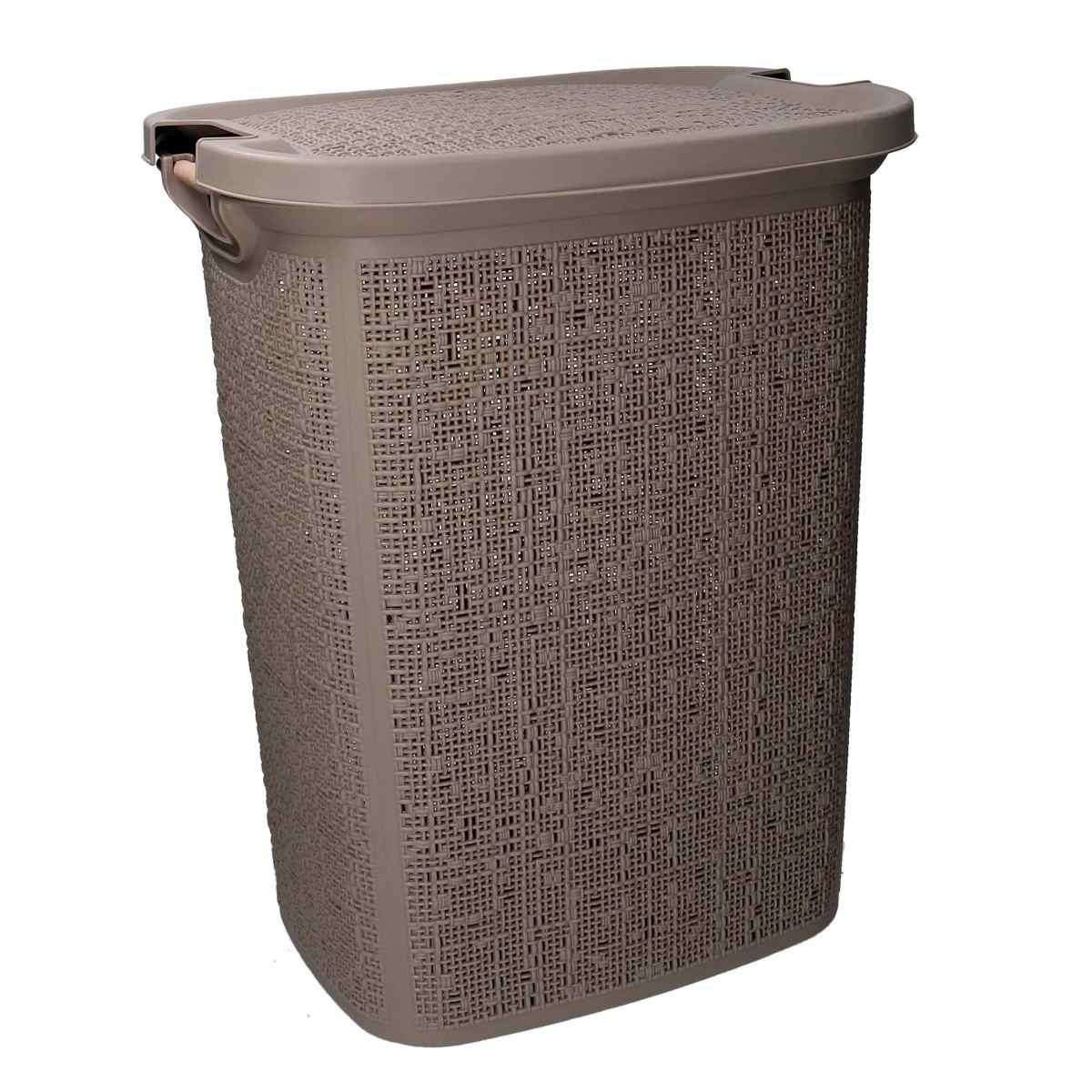 Cesto portabiancheria pvc grigio avio rettangolare 47 x 38 cm