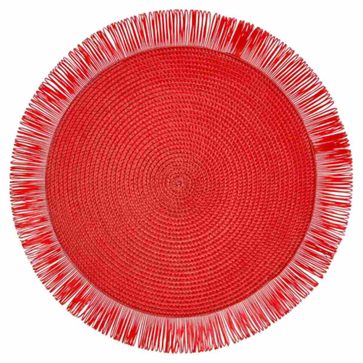 Sottopiatto Tavola Paglia Rosso Tondo cm.Ø38 | Montemaggi