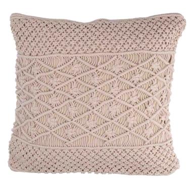Fodera cuscino macramè bianco 45 x 45 cm