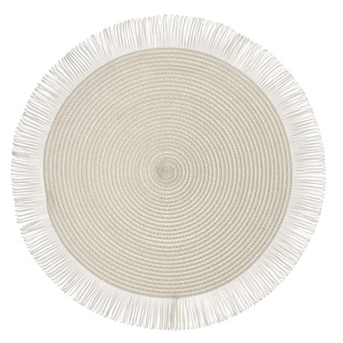 Sottopiatto Tavola Paglia Bianco Tondo cm.Ø38 | Montemaggi