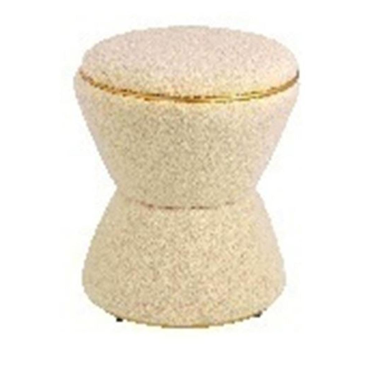 Pouf clessidra beige 38 x 38 x 43 cm