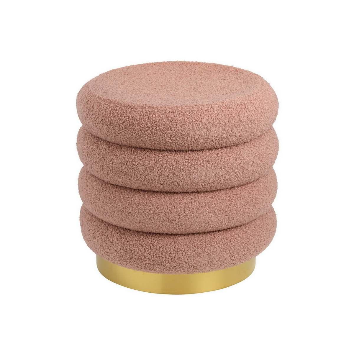 Pouf macaron rosa cipria 40 x 40 x 40 cm