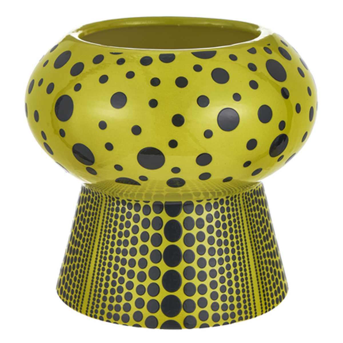 Vaso ceramica verde pois neri