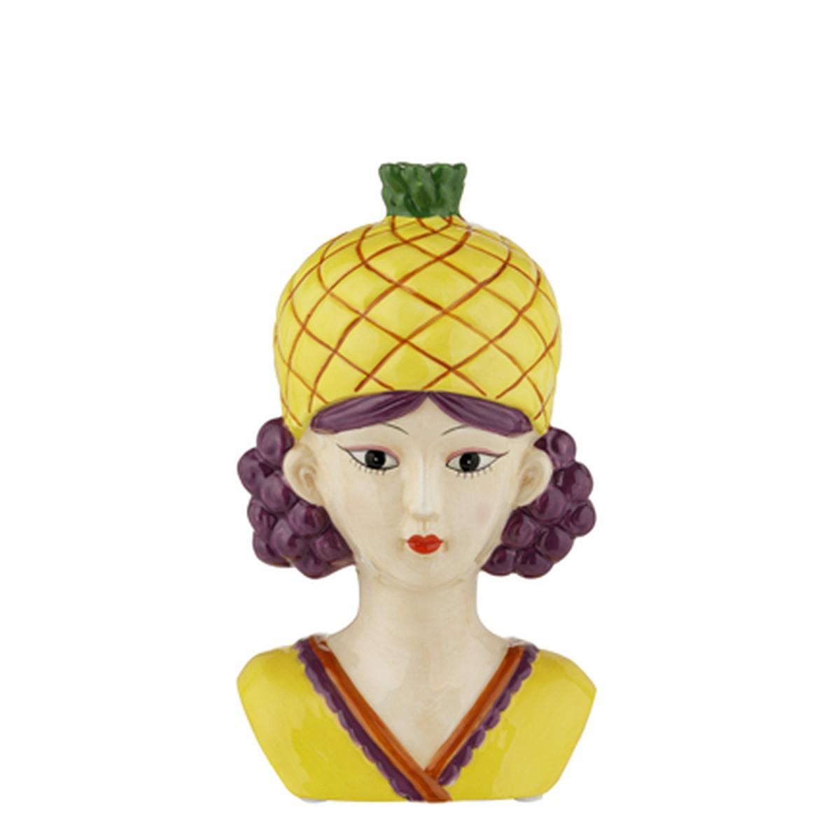 Vaso ceramica girl fruit ananas 8 x 6,5 x 14 cm