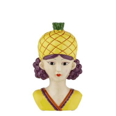 Vaso ceramica girl fruit ananas 8 x 6,5 x 14 cm