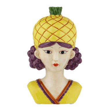 Vaso ceramica girl fruit ananas 10 x 8,5 x 18 cm