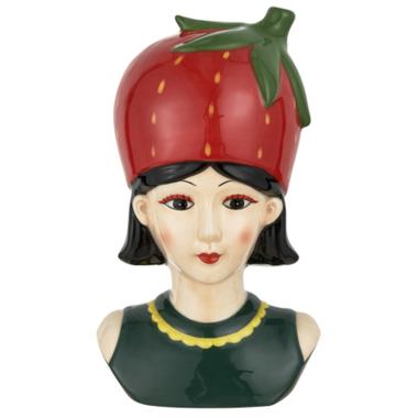 Vaso ceramica girl fruit fragola 11 x 9 x 18 cm
