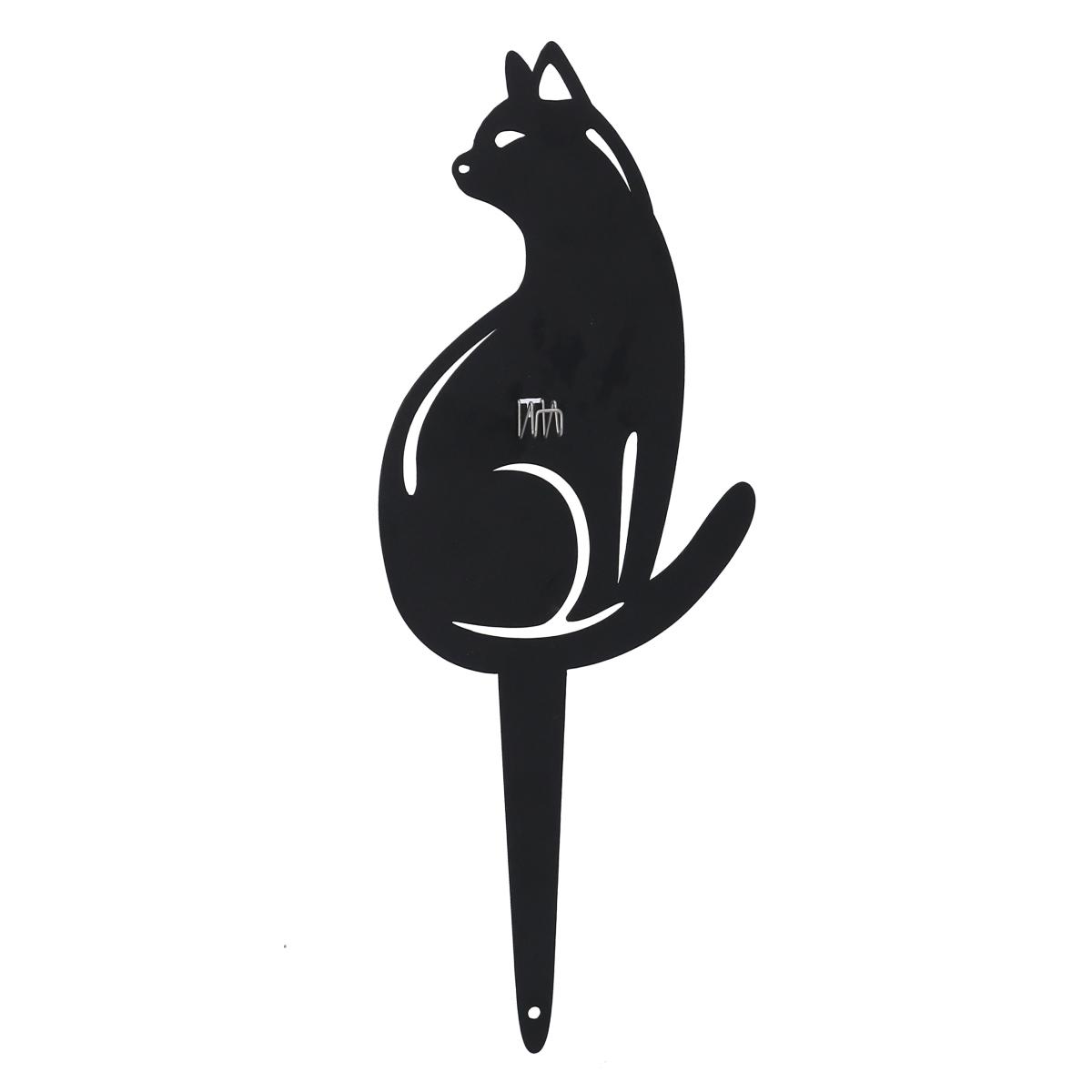 Portaspirali gatto nero metallo 14 x 2 x 36 cm