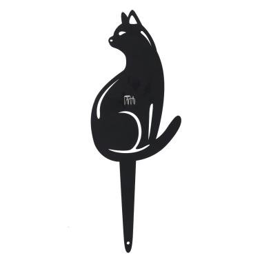 Portaspirali gatto nero metallo 14 x 2 x 36 cm