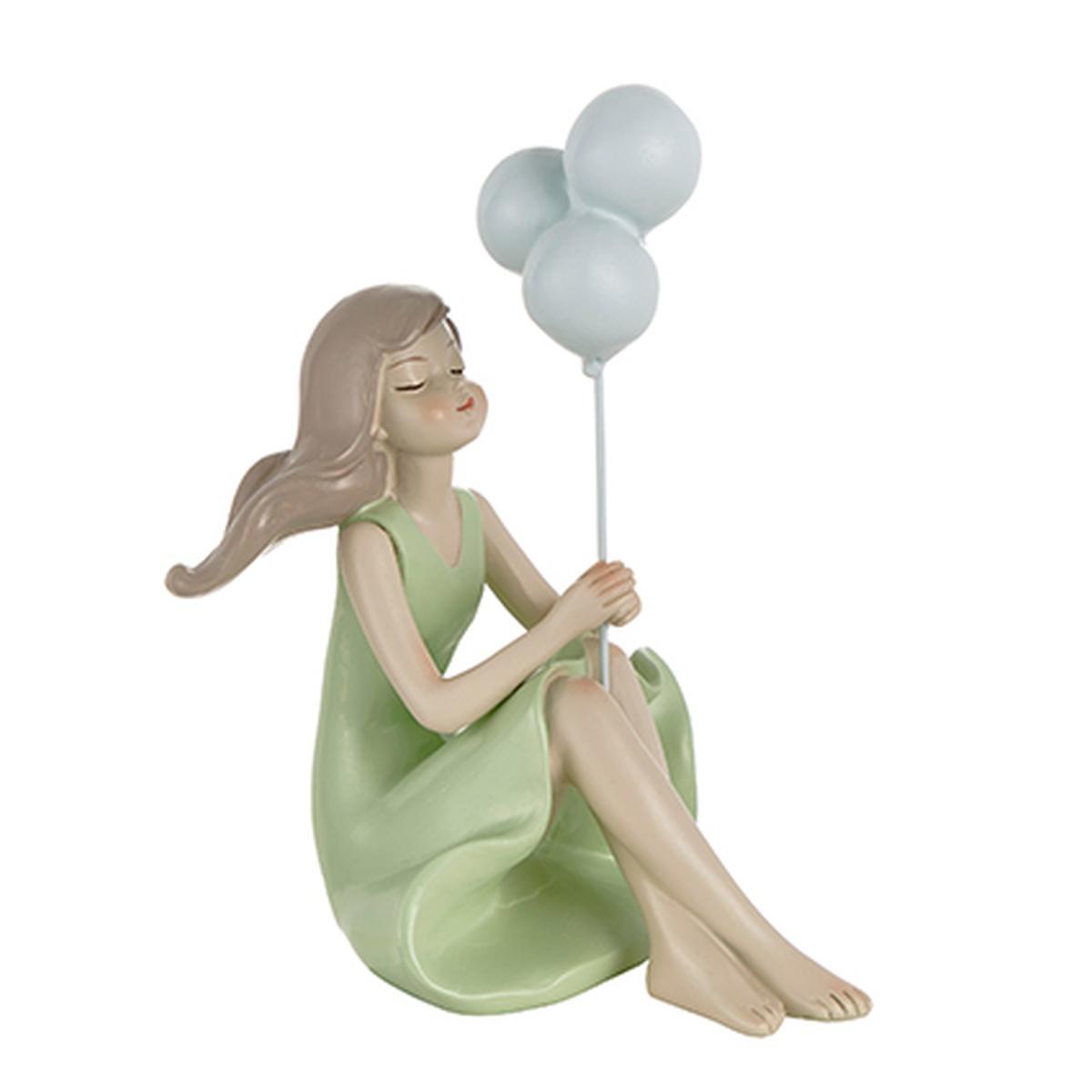 Statua ragazza dream seduta palloncini