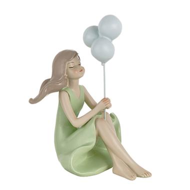 Statua ragazza dream seduta palloncini