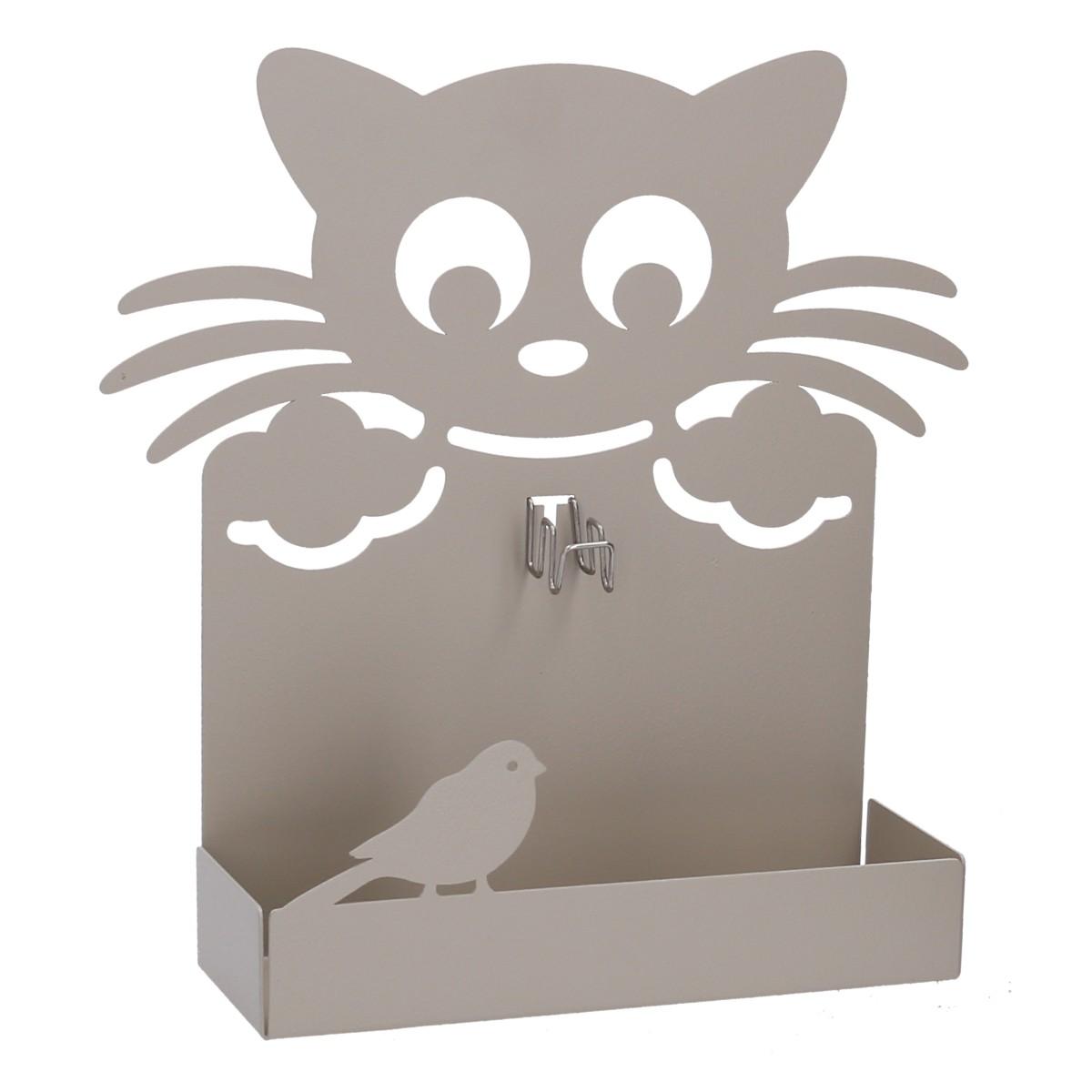 Portazampirone metallo gatto tortora 18 cm
