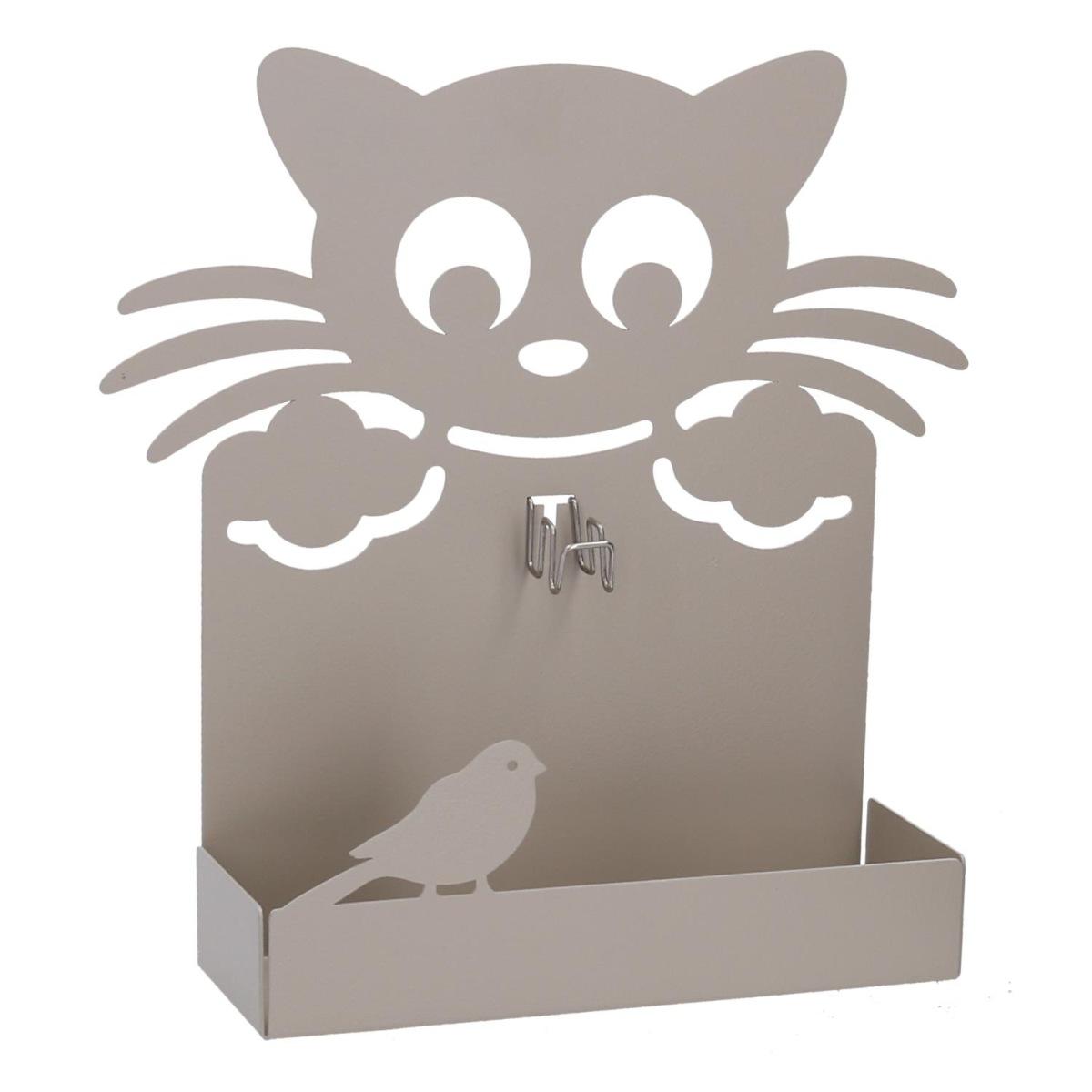 Portazampirone metallo gatto tortora 18 cm