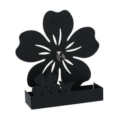 Portazampirone metallo fiore nero 17 cm