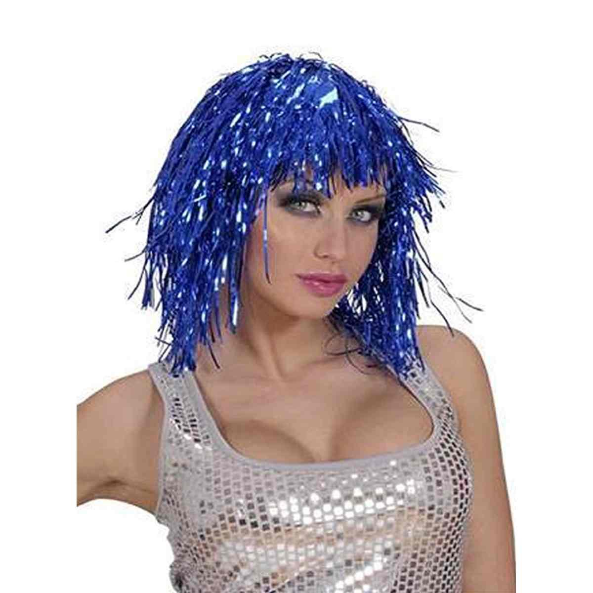 Parrucca disco laminiata frangia 6 colori