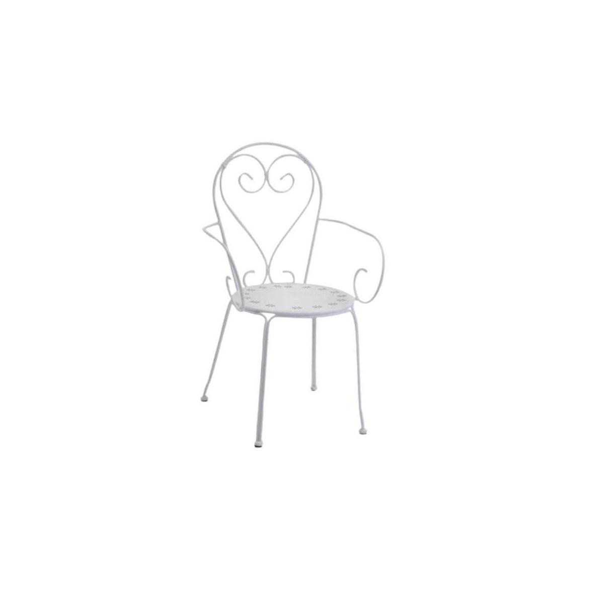 Sedia Metallo New Old Bianco Crema cm.49X48H43/59/90 | Vacchetti