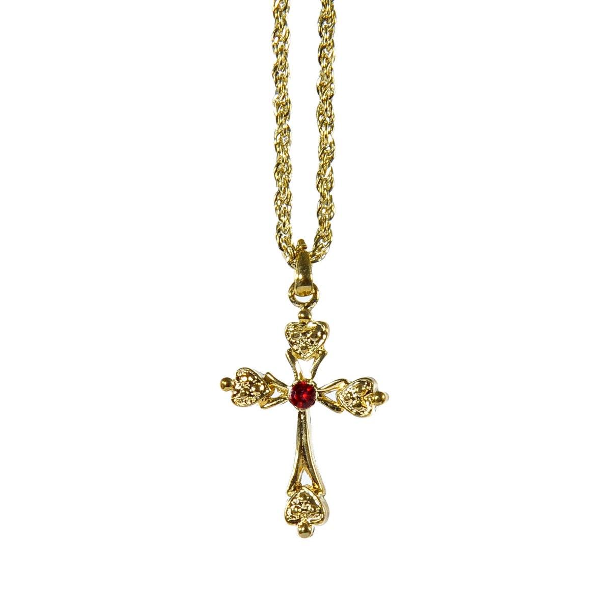 Collana metallo oro croce