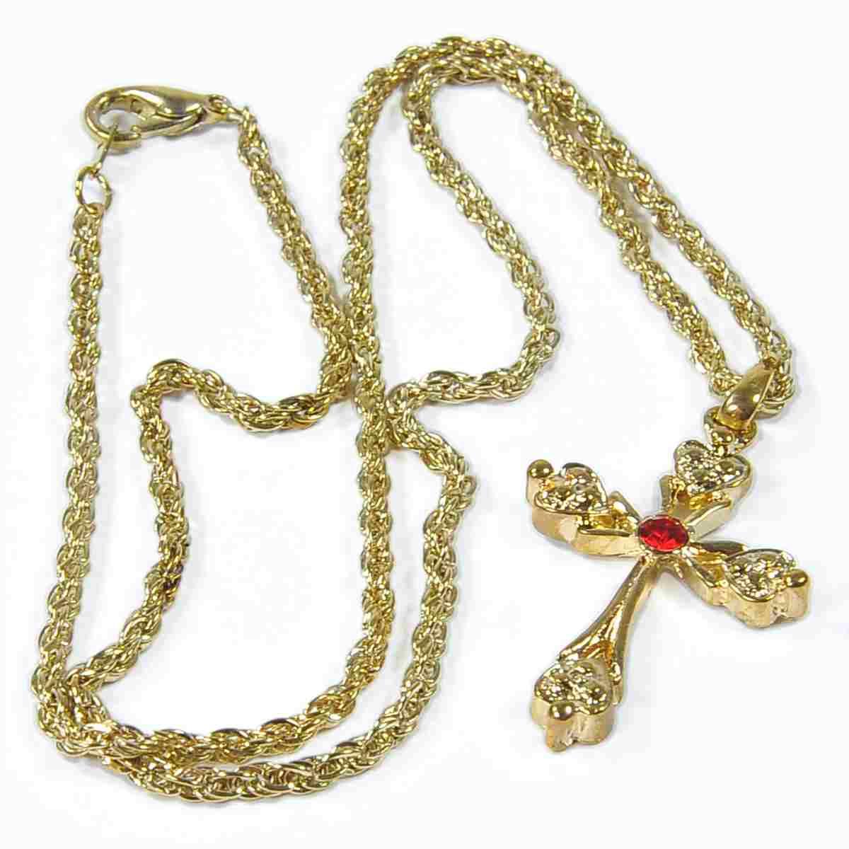 Collana metallo oro croce