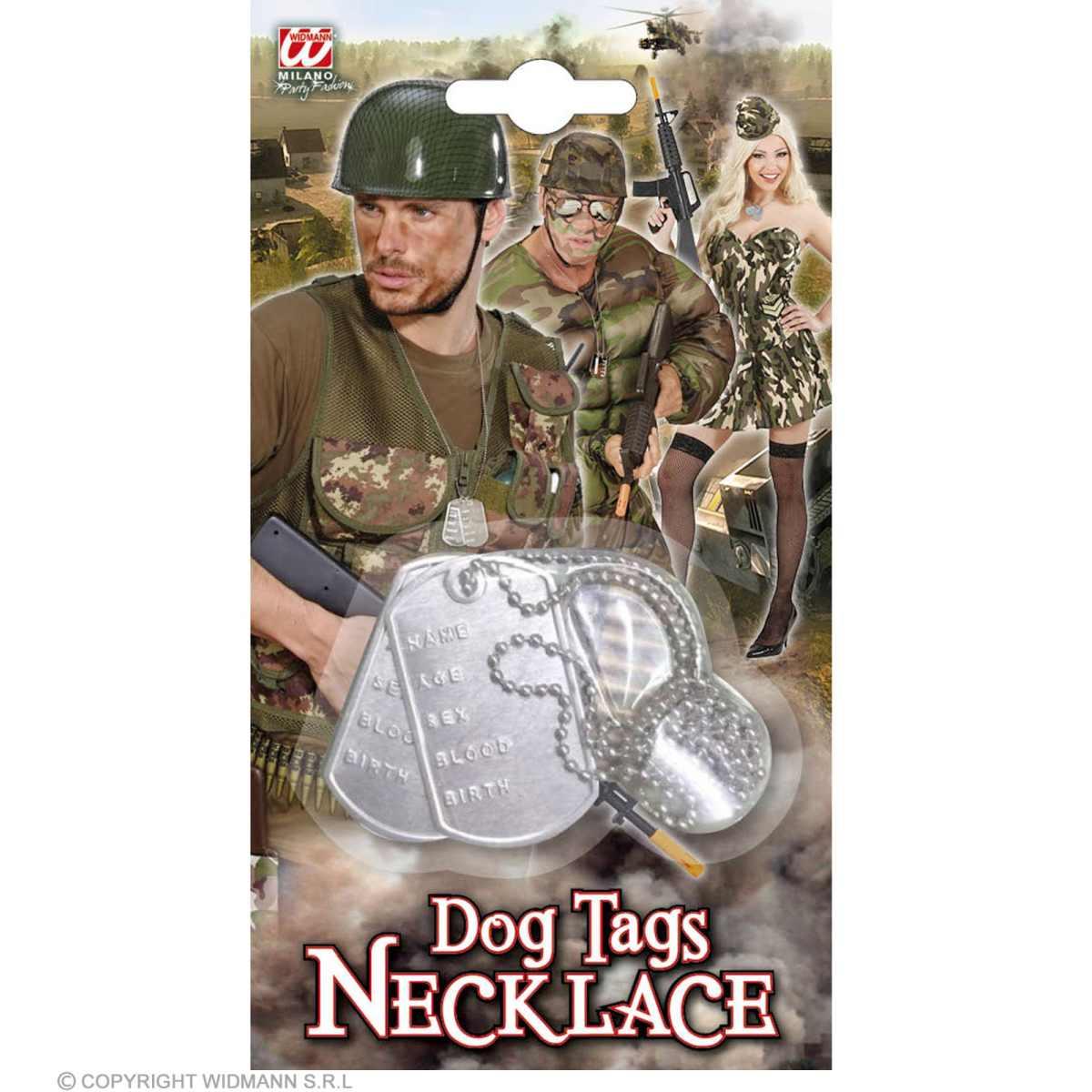 Collana metallo piastrine militari