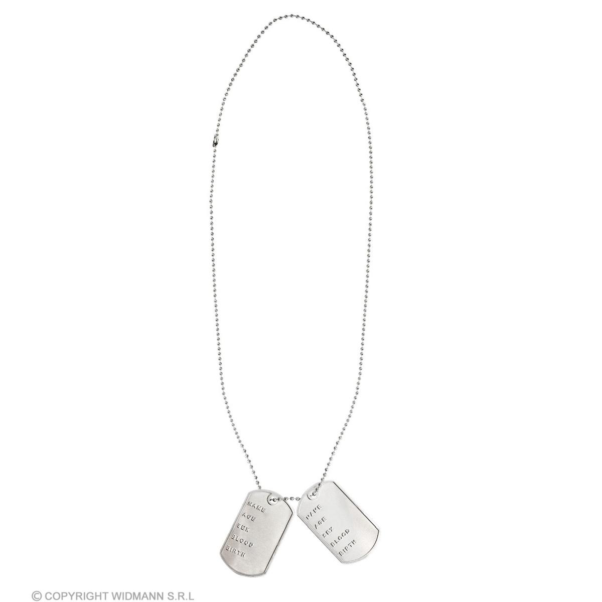 Collana metallo piastrine militari
