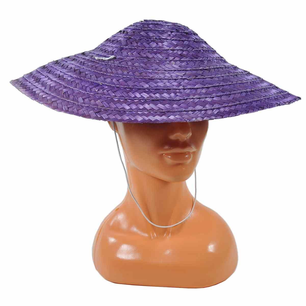 Cappello paglia viola