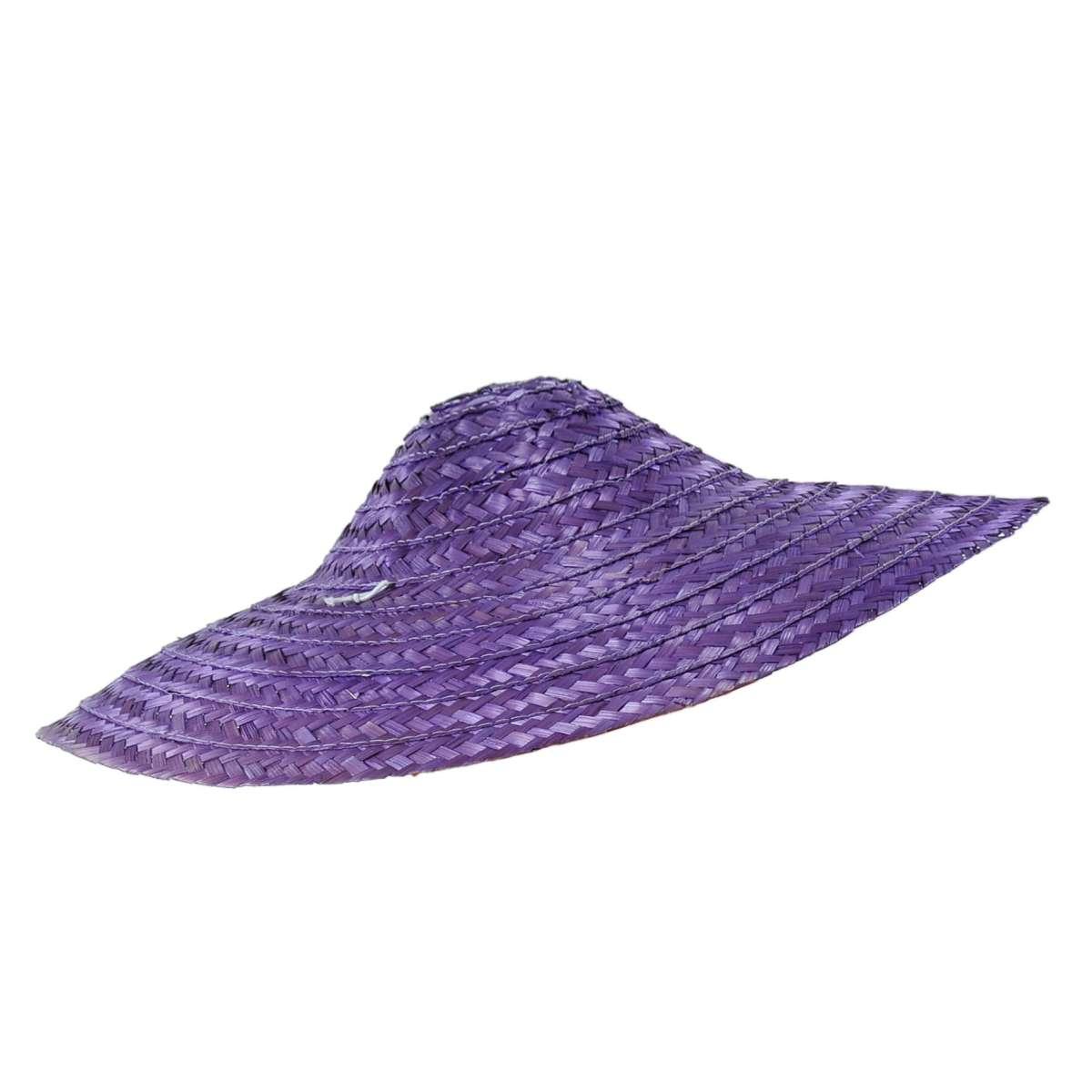 Cappello paglia viola