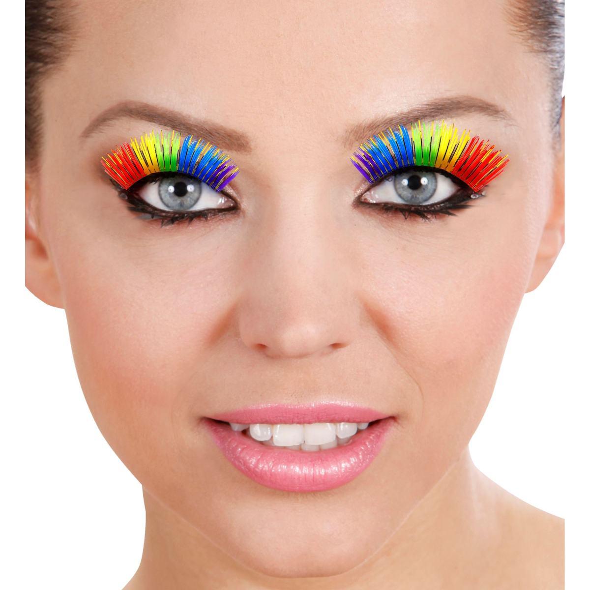 Trucco ciglia arcobaleno adesivo