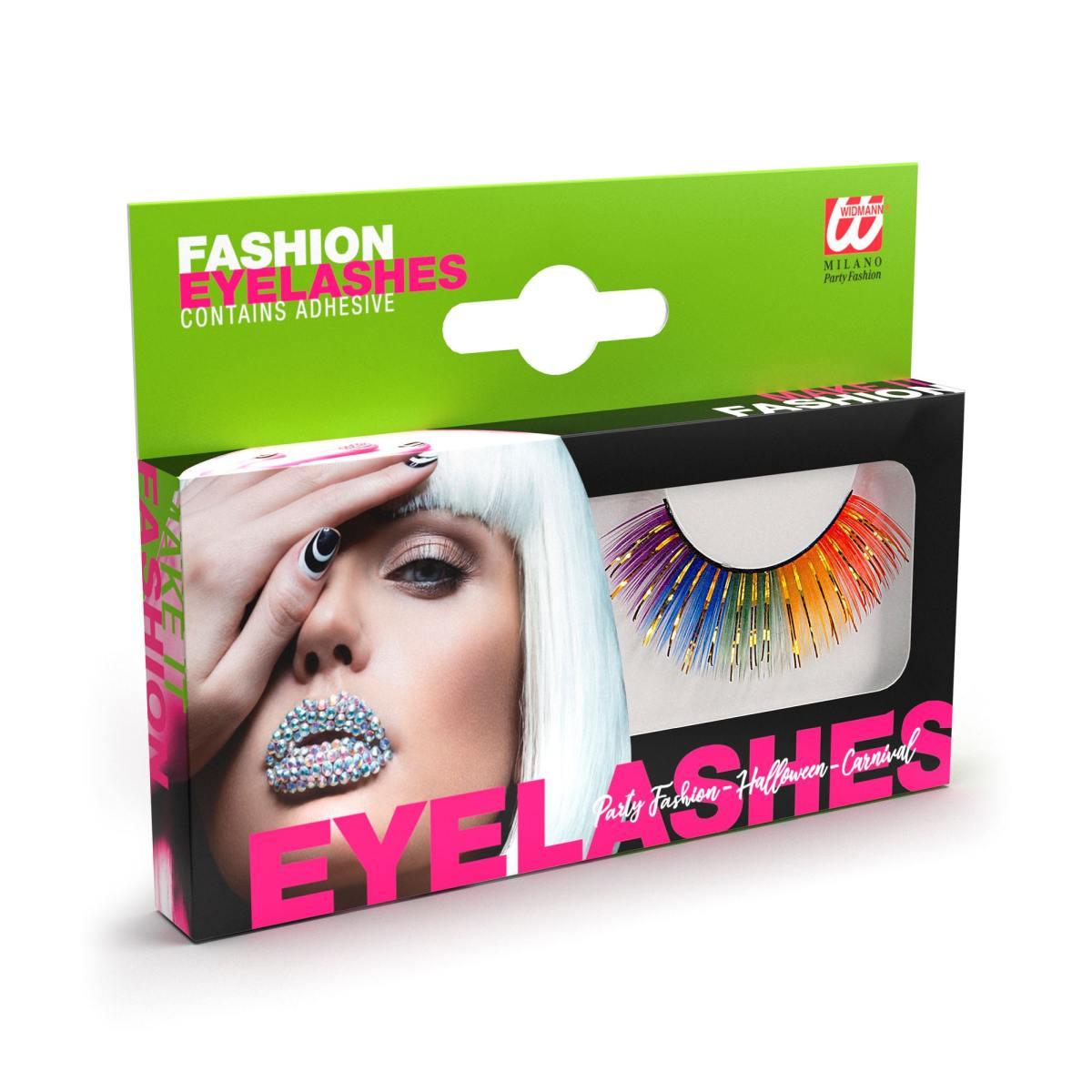 Trucco ciglia arcobaleno adesivo