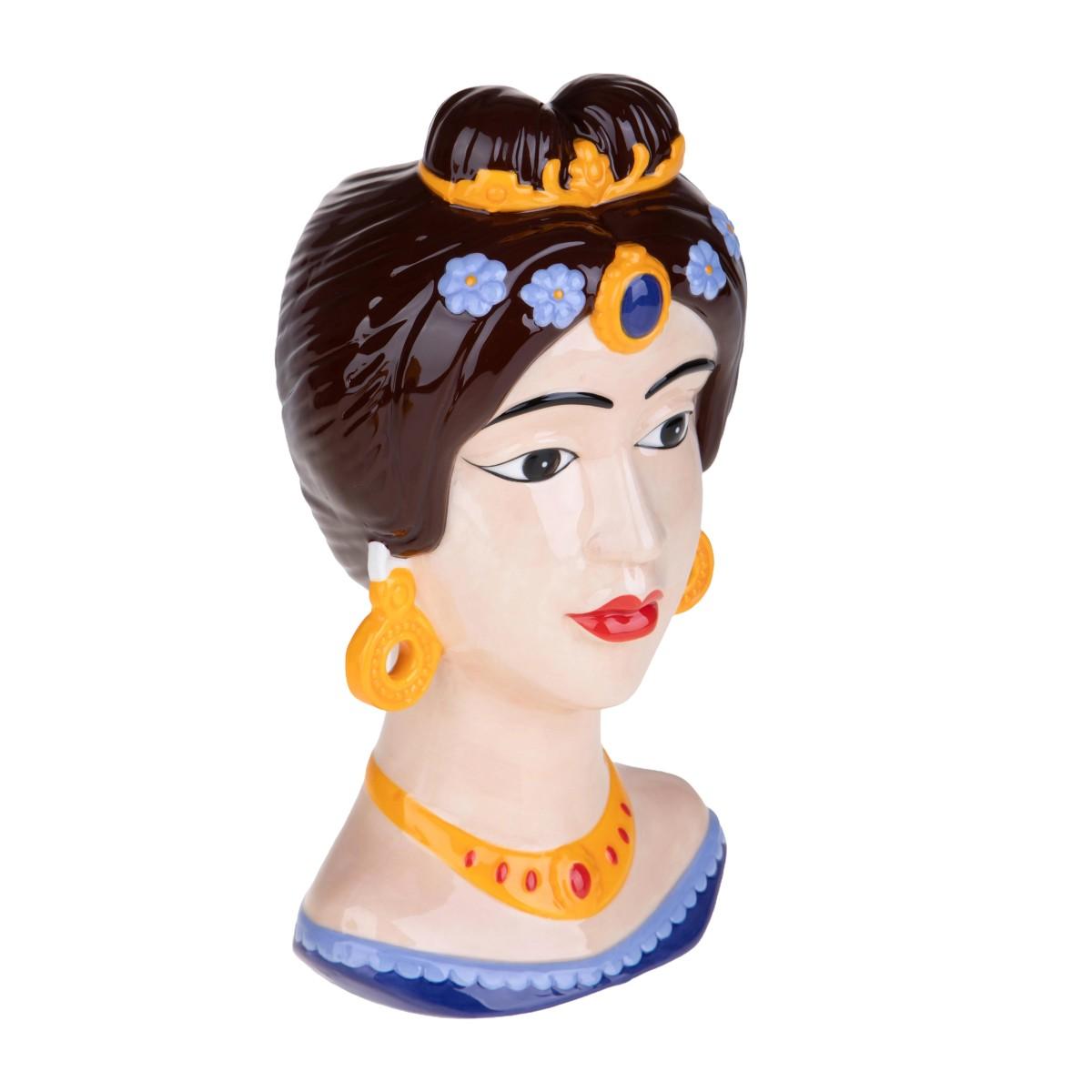 Vaso ceramica volto donna 30 cm