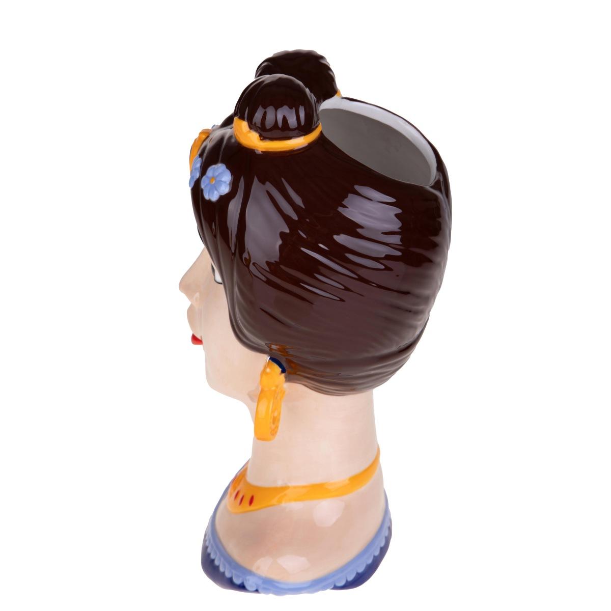 Vaso ceramica volto donna 30 cm