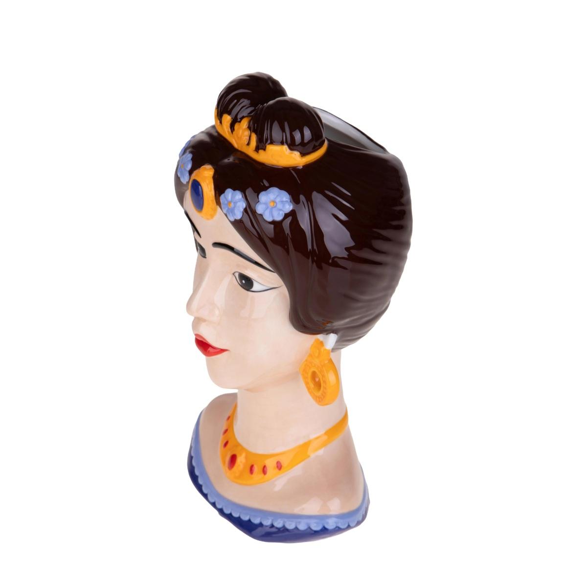 Vaso ceramica volto donna 30 cm