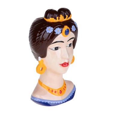 Vaso ceramica volto donna 30 cm