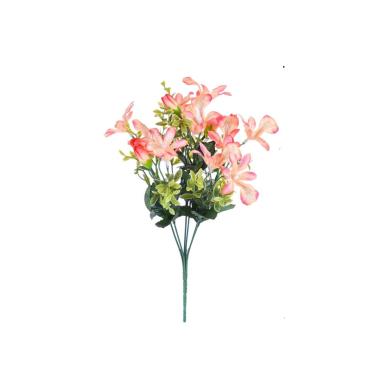 Fiore bouquet orchidee mini rosa salmone 30 cm